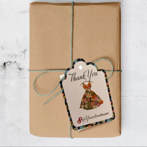 100 Clothing Hang Tag , Custom Tag , Thank You Packaging Hang Tag - Picture 2 of 8
